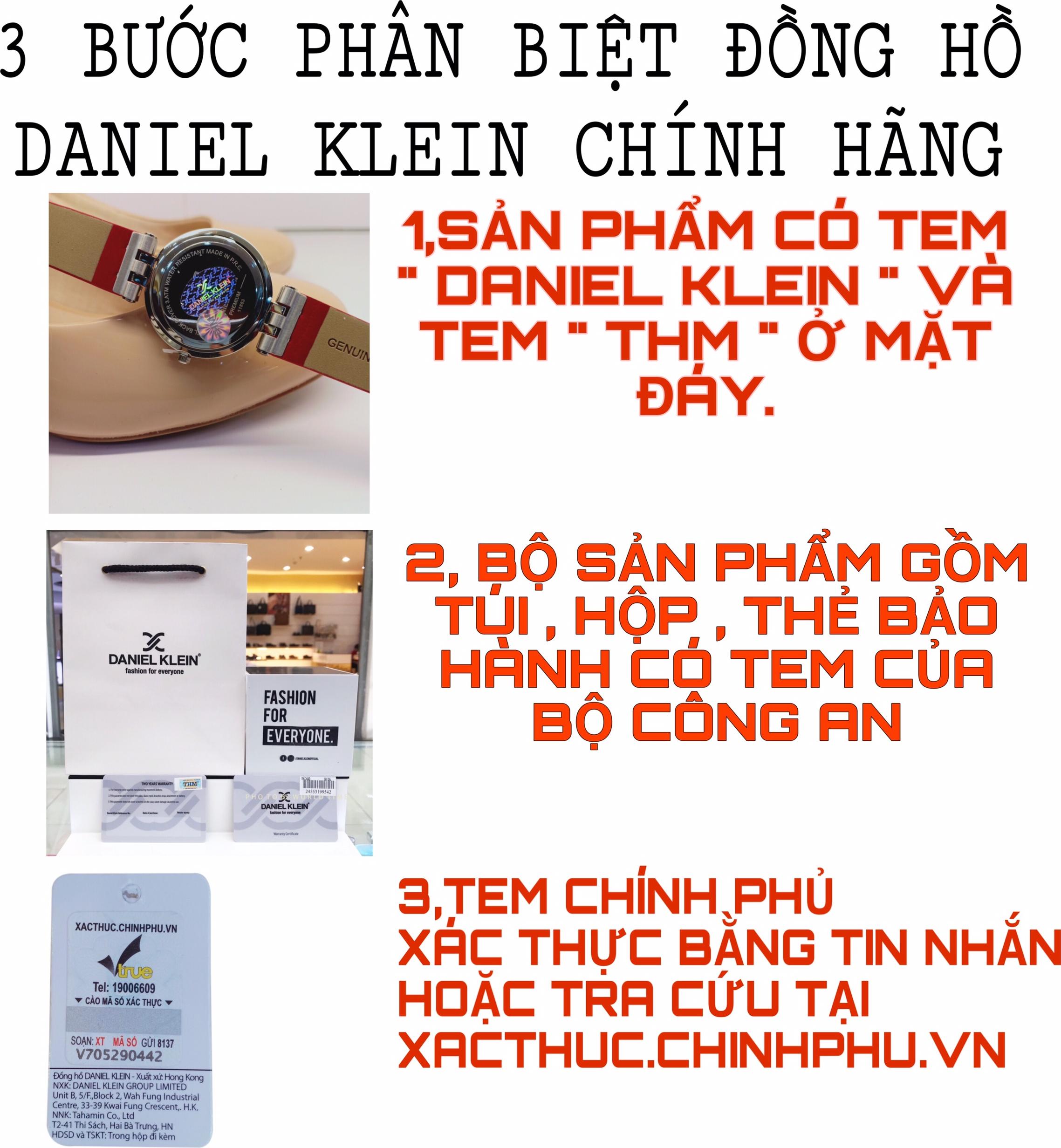 Đồng hồ nữ dây thép Daniel Klein DK.1.12356.1 , chính hãng full box ,chống nước