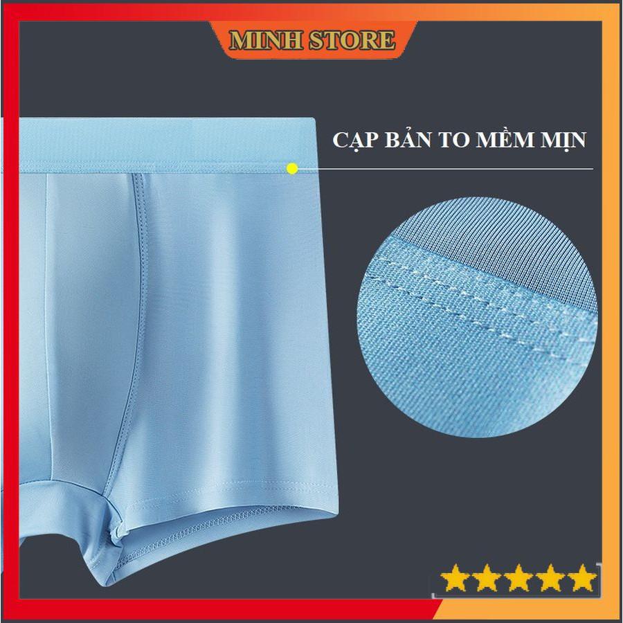 COMBO 3 Quần lót nam BOXER, quần sịp nam đúc lụa băng tự nhiên 100% thoáng khí,co giãn cao cấp SL02 - Minhstore66