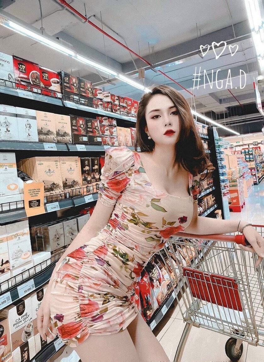 Đầm Body Nhún In Hoa 3D - Hậu Nguyễn Store