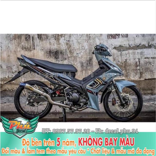 Tem rời Exciter 135 xám đen