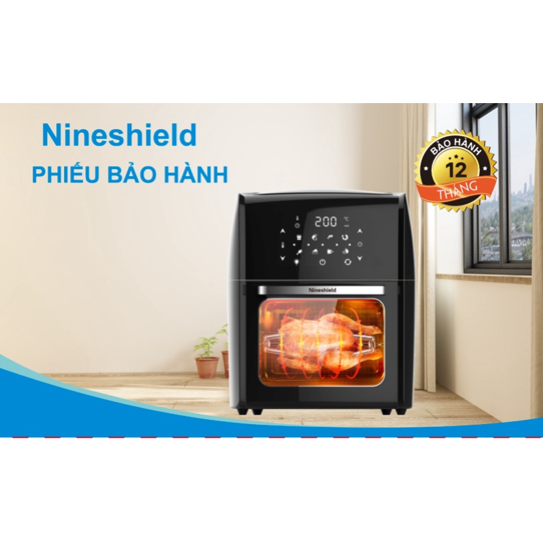 Nồi chiên không dầu Nine Shield Dung tích 12.5L KB-1200, Siêu to,Thế hệ mới nhất, điều khiển cảm ứng điện tử