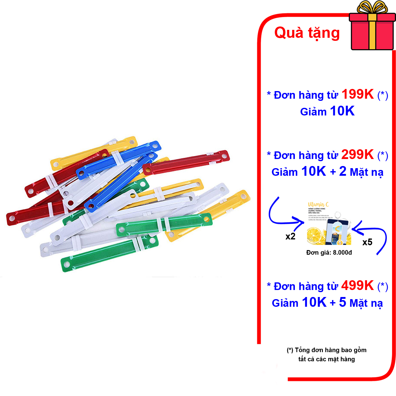2 hộp nẹp giấy acco nhựa, sắt