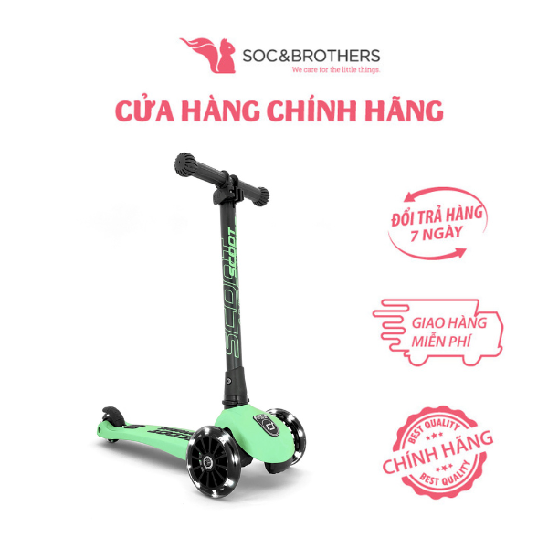 Xe scooter trẻ em Scoot and Ride Highwaykick 3 LED màu Kiwi