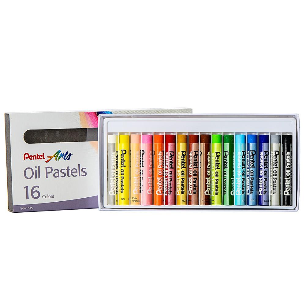 MÀU SÁP DẦU PENTEL 16 MÀU, OIL PASTELS, SÁP MÀU