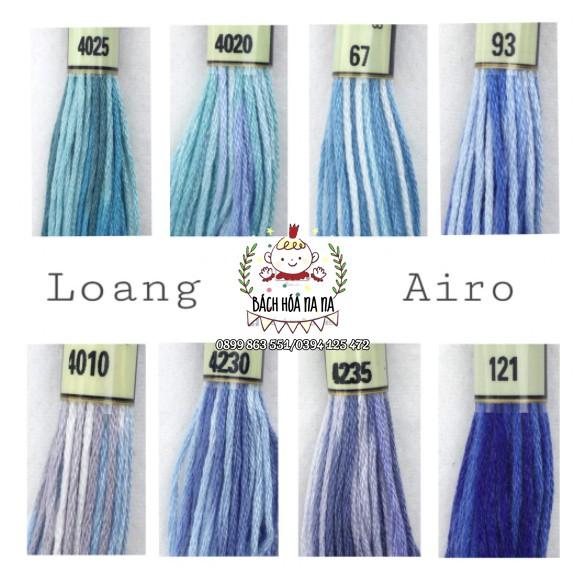 Tép lẻ Chỉ loang Airo đầy đủ 54 màu - Chỉ thêu Airo Cotton Variations - Thêu Tay / Trang Trí Handmade Bách hóa Na Na