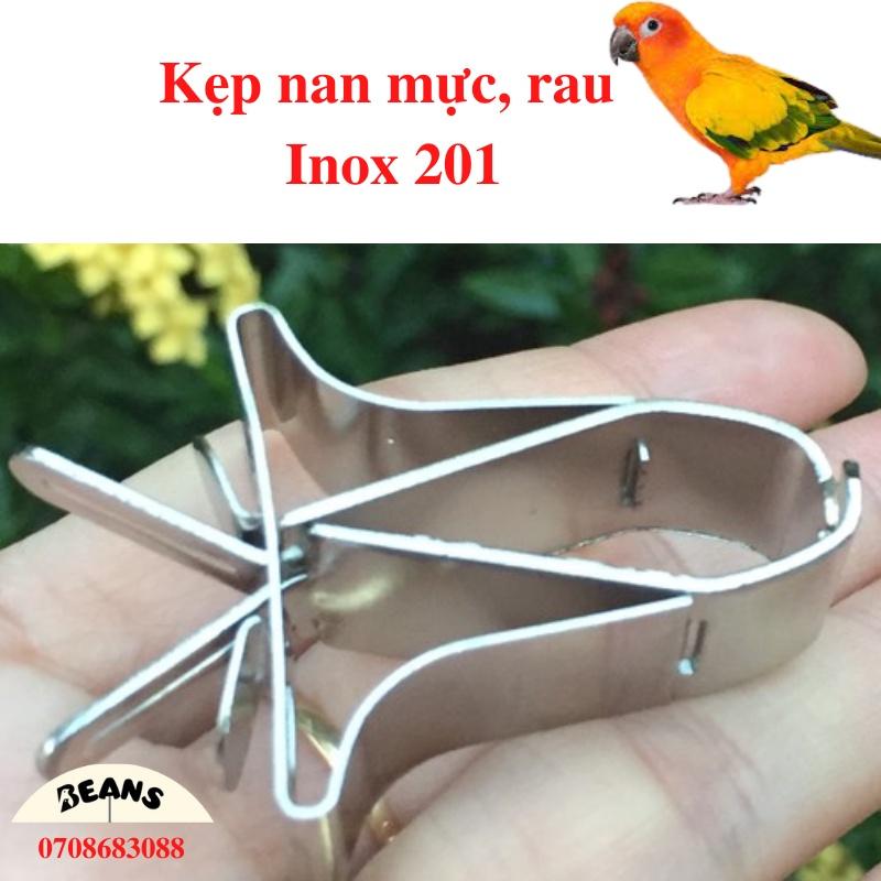 Combo 10 kẹp nang mực , rau chất liệu inox