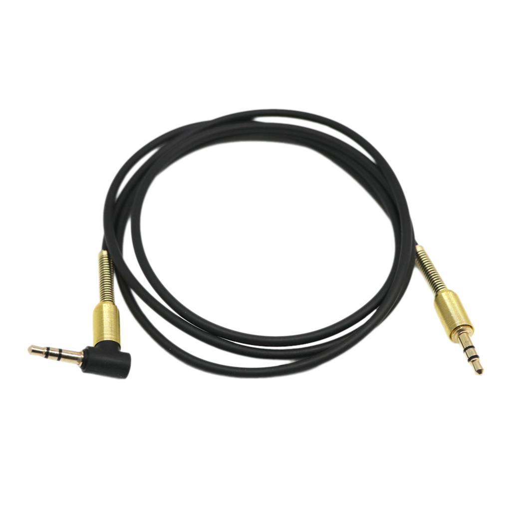 2x 3.5mm Aux Audio Male To Male Cable 90 Degree Right Angle for iPhone, MP3