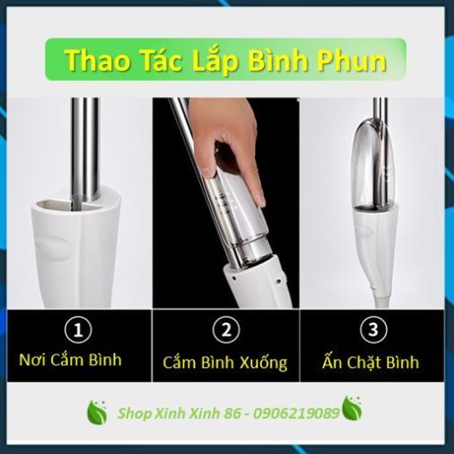 Cây Lau Nhà Thông Minh Phun Sương Chổi Lau Xịt Nước Khử Khuẩn Đầu Xoay 360 Độ Thông Minh TD008