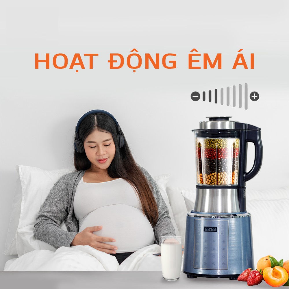 Máy Làm Sữa Hạt Xay Nấu Đa Năng Dung Tích 1.75L Công Suất Xay 1000W Nấu 800W Điều Khiển Cảm Ứng Chống Trào Mới