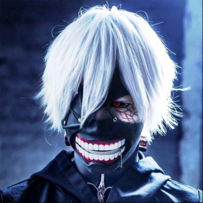 Hình ảnh mặt nạ kaneki ken tokyo ghoul, da PU cao cấp