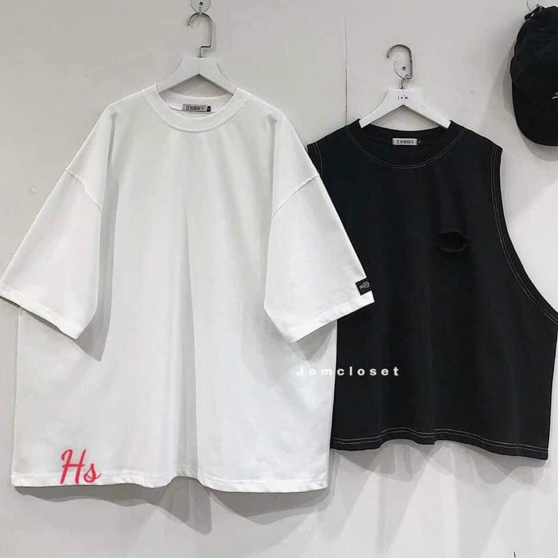 Sét áo thun kèm gile đen HS45