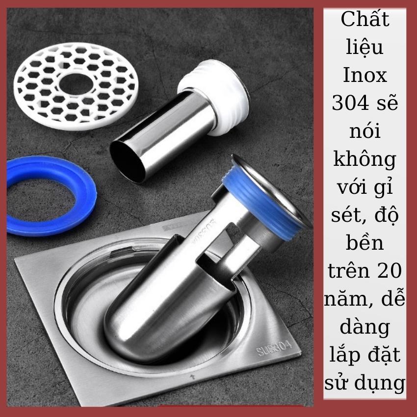 Phụ kiện Ngăn mùi nhà tắm - INOX 304 lắp thoát sàn chống mùi hôi ngăn vi khuẩn trào ngược lên