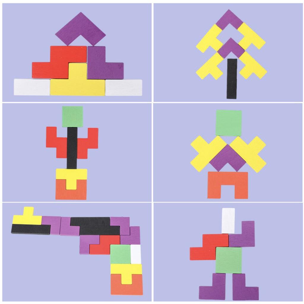 Đồ chơi gỗ xếp hình Tetris size đại đồ chơi gỗ thông minh cho bé