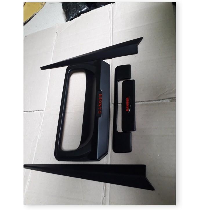 Ốp Tay + hõm cốp xe dành cho Ranger màu đen đời 2016-2019