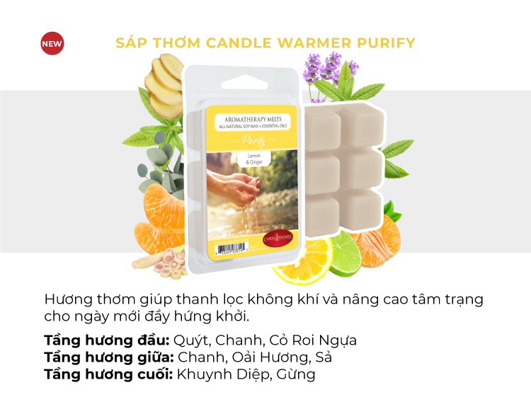 Sáp thơm Candle Warmer - Purify