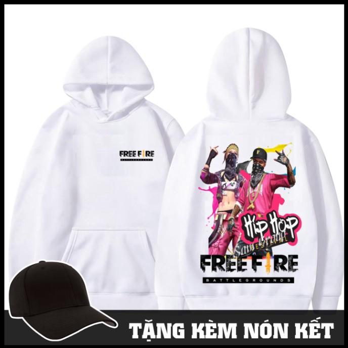 Takan Store Áo Hoodie Màu Trắng Free Fire Thẻ Vô Cực Mùa 2 Takan Store