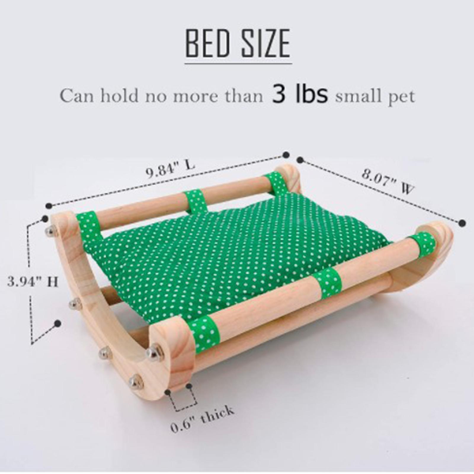 Guinea Pig Hammock Hamster Shaker Bed Portable Small Animal Bed Guinea Pig Wooden Bed Nest for Dwarf Rabbits Hamsters Ferrets