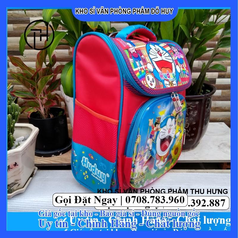 Ba lô - cặp học sinh siêu nhẹ chống gù lưng cho bé trai cấp 1 hình Siêu nhân và doraemon - HUDUY