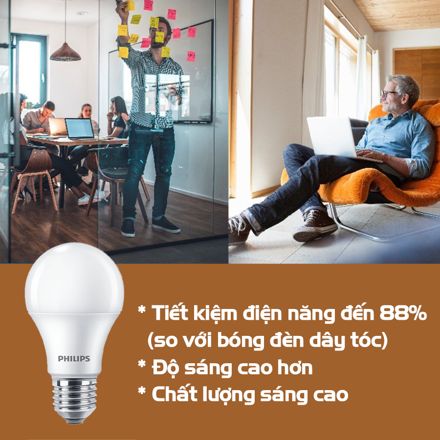 Hình ảnh Bóng đèn PHILIPS LED BULB đôi A60 - Công suất (7W, 9W, 11W)