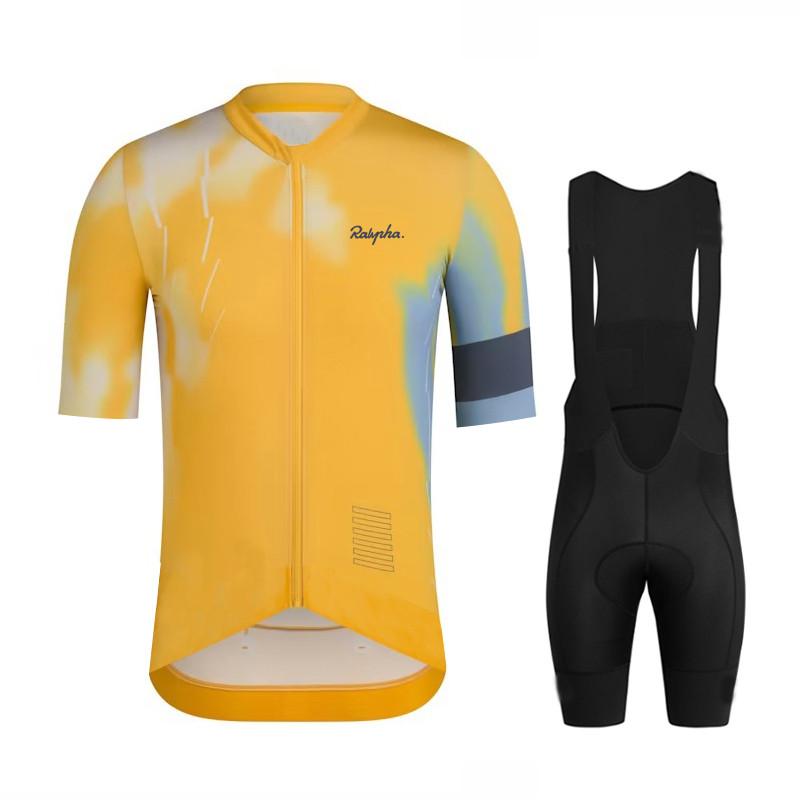 Ralvpha Nam Mùa Hè Áo Đạp Xe Jersey Phù Hợp Với Xe Đạp Quần Áo Nhanh Khô Ropa Ciclismo Maillot Bộ Đồ Thể Thao Ngắn Yếm Gel Đệm Thoáng Khí Color: cycling suit 8 Size: XS