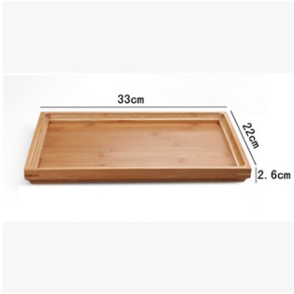 Bộ ấm trà thủy tinh ấm size 1000ml kèm khay trúc BAT 73