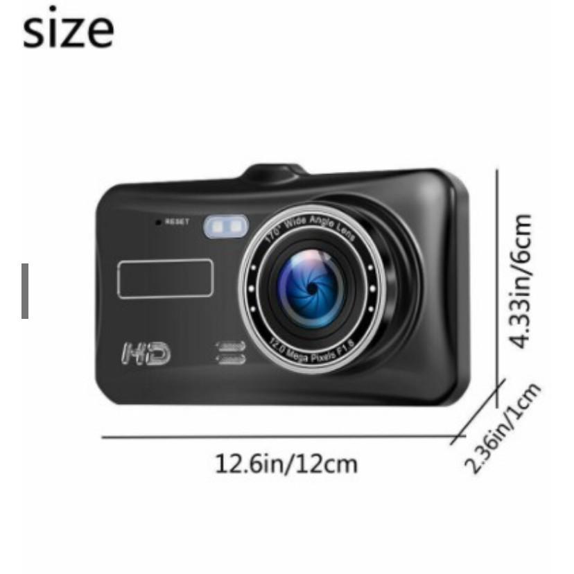 Camera hành trình A6 170 độ WIDE-ANGLE 6G LENS CAR CAMERA màn hình LCD 4.0'' Chất lượng hình ảnh 1080P