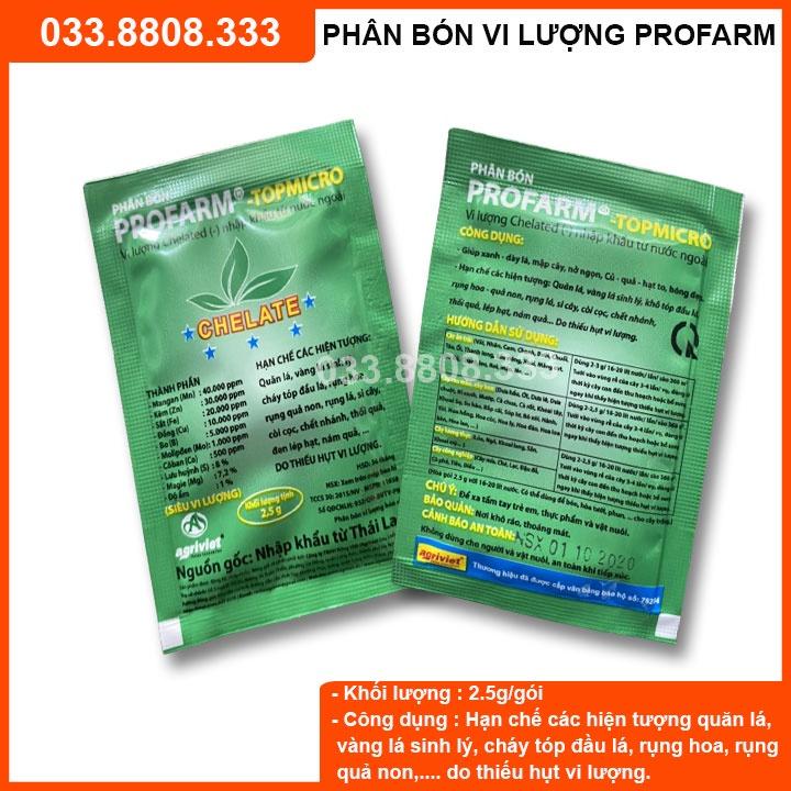 10 Gói Siêu Vi Lượng Chelate Profarm TopMicro 2 gram - Phân bón dùng cho hoa cây cảnh