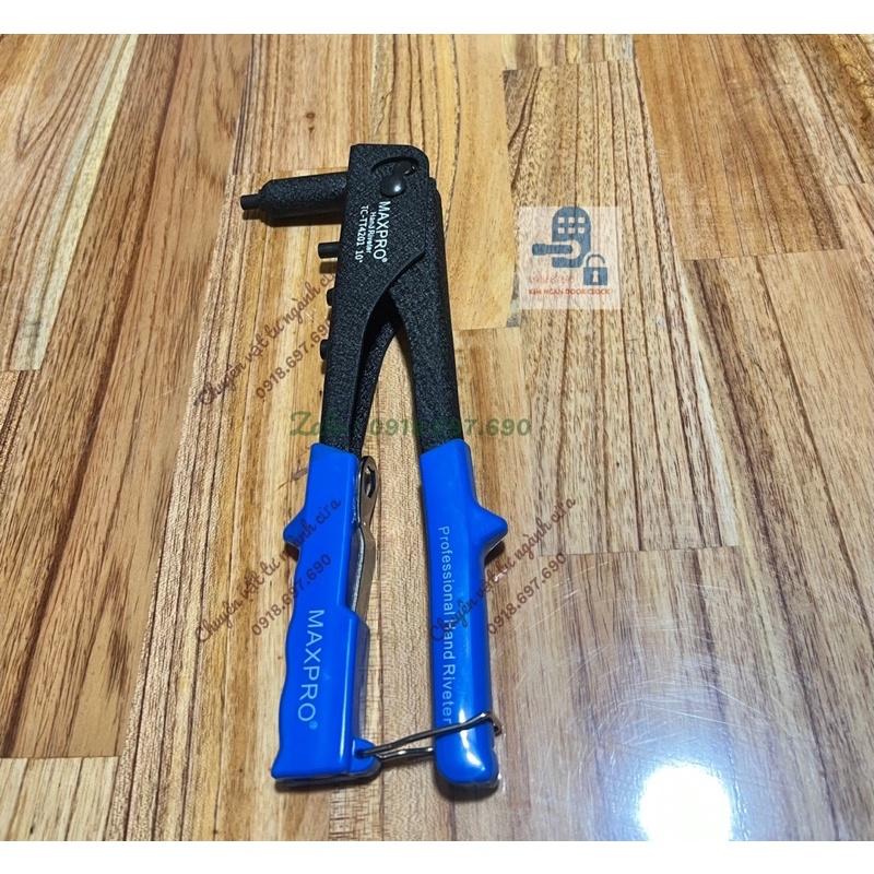 Kìm bấm rút rives cao cấp sẵn đầu kìm dài MAXPRO xanh