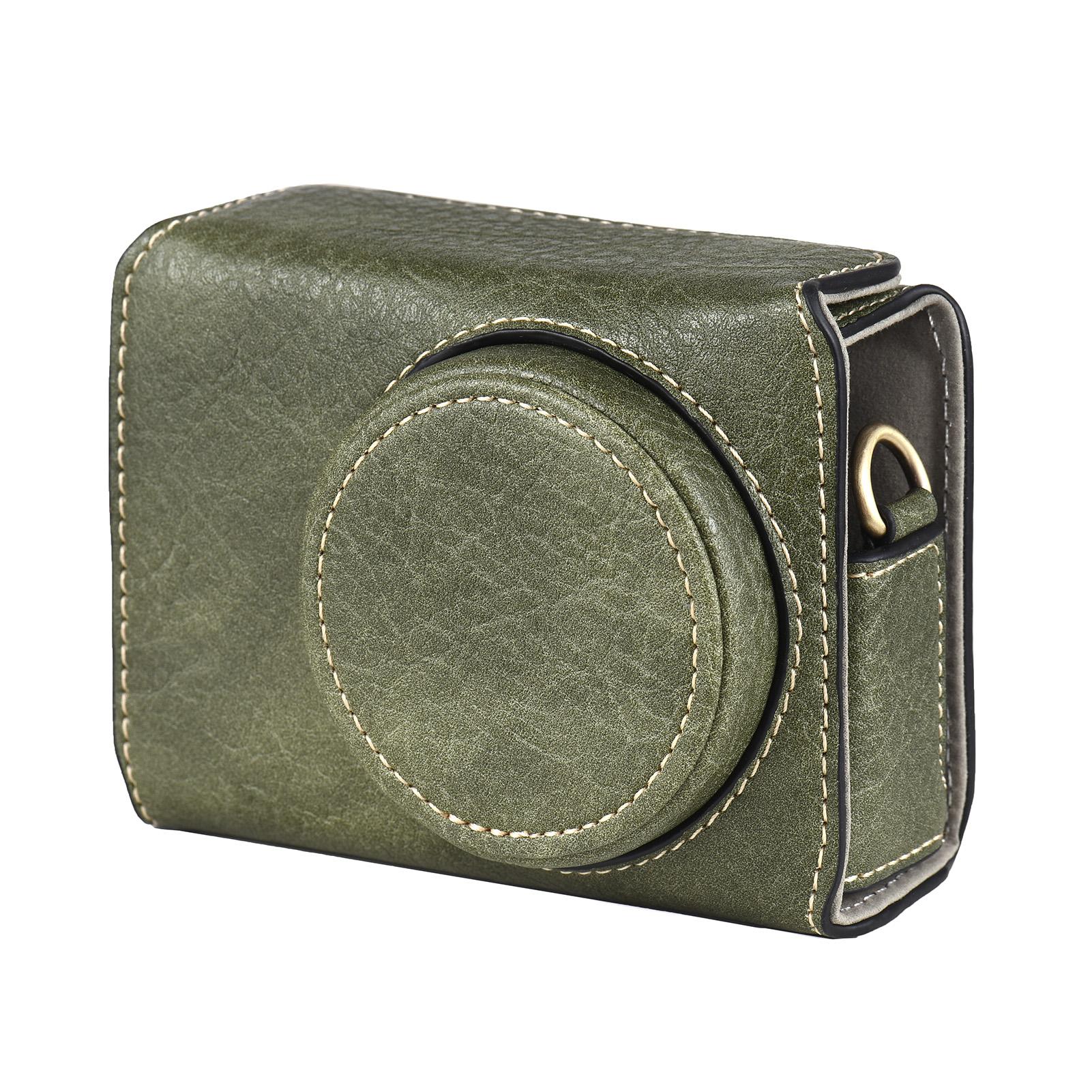 Portable Camera Case Synthetic Leather Camera Carry Bag with Shoulder Strap Replacement for Ricoh GR3 GR III/ GR3X Camera