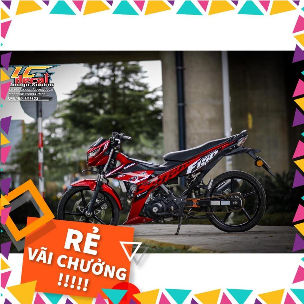 Tem Rời Raider FI Mẫu 2020 Đỏ Đen Trắng Chữ Satria F150