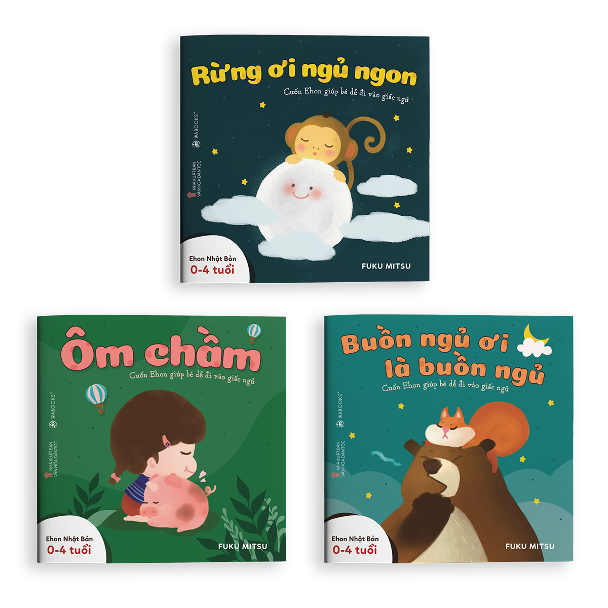 Combo 3 Cuốn Sách Ehon: Buồn Ngủ Ơi Là Buồn Ngủ (Dành Cho Trẻ Từ 0 - 4 Tuổi)