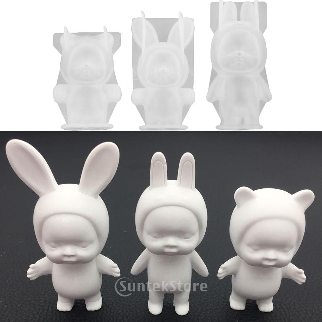 3D Standing Silicone Mold Mould for Fondant Cake Decoration, Cupcake Topper, Polymer Clay, Jewelry, Epoxy Resin DIY Crafting, Baking Tools