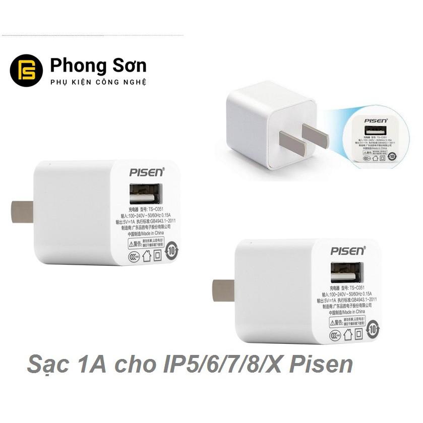 Combo Bộ cáp sạc 1A pisen - Hàng Chính Hãng