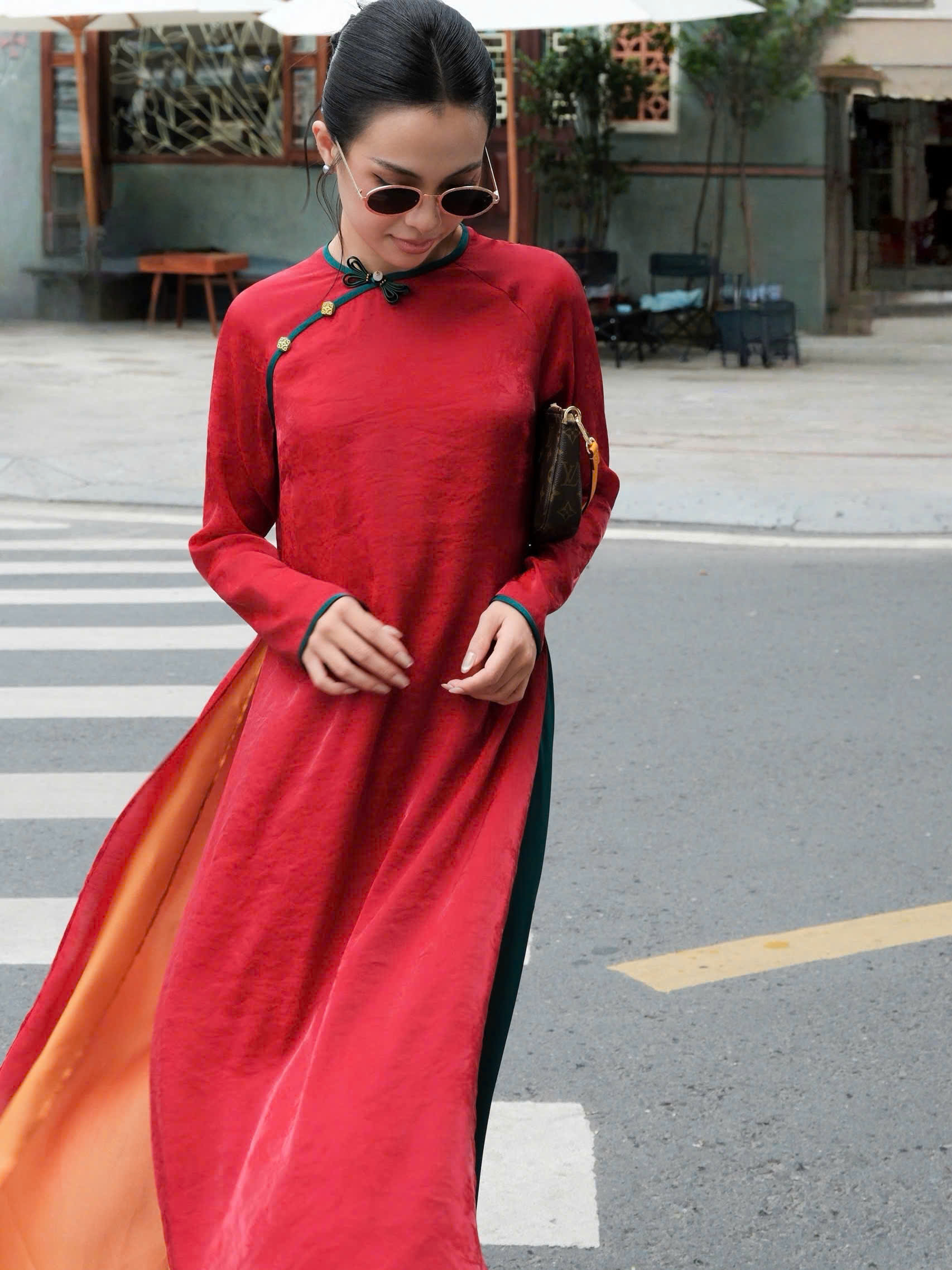 Áo dài Diên Nguyệt NGADO , áo dài Tết , áo dài cách tân , áo dài truyền thống