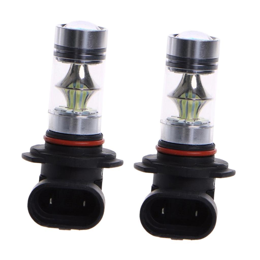 1 Pair H10 9145 100W Ice Blue 2323 20LED Daytime Running Fog Lights Bulbs