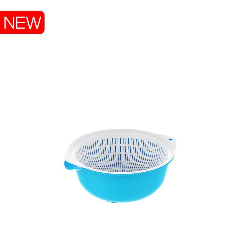 Bộ Thau Rổ Nhựa Đựng Rau Củ Hoa Quả Nhiều Màu Xinh Xắn