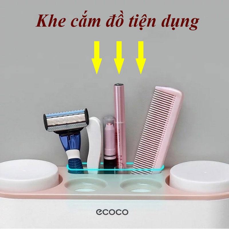 Bộ nhả kem đánh răng 2 bên kèm 4 Cốc nhựa cao cấp