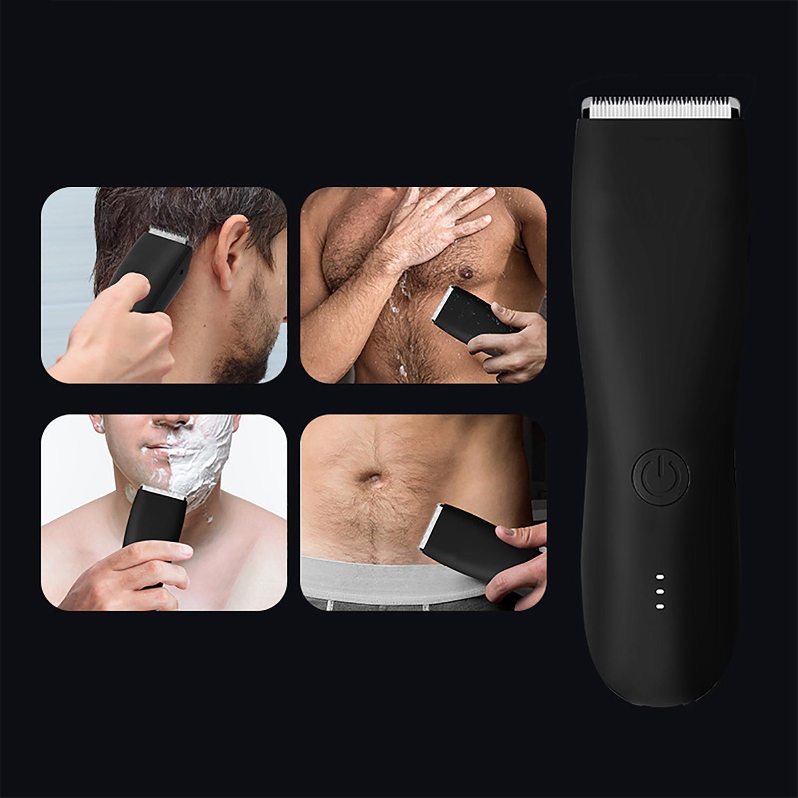 Electric Hair Shaver, Cordless Silent Rechargeable Ceramic Cutter Head Trimmer for Full Body