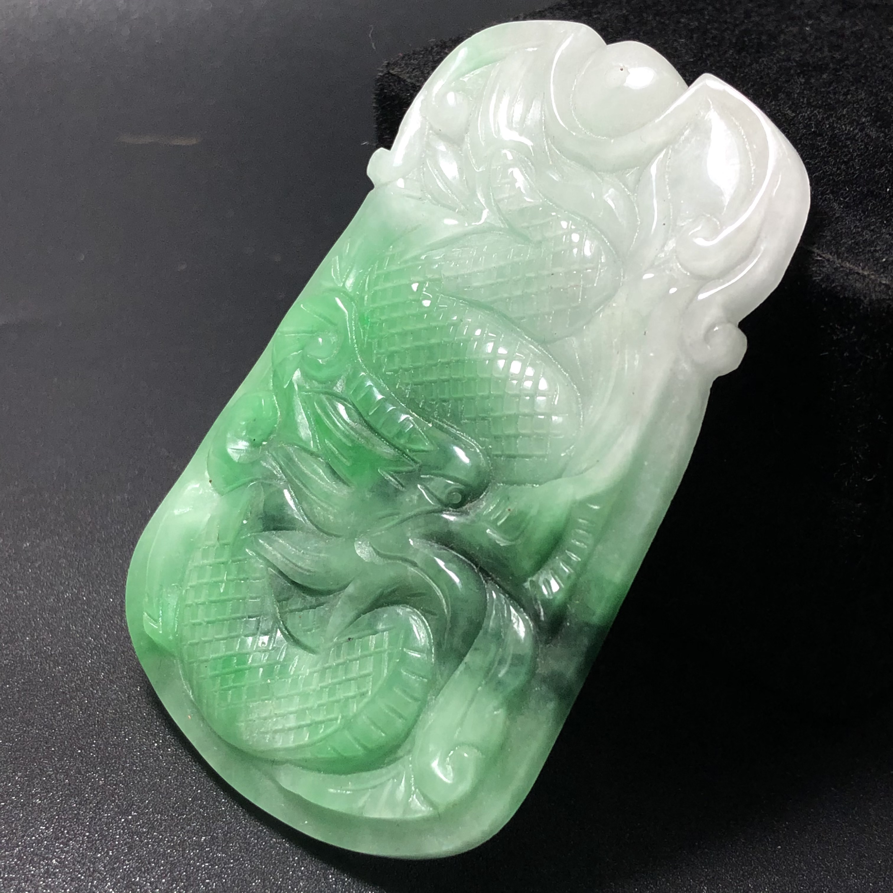 Mặt Cẩm Thạch chạm Rồng xanh lí