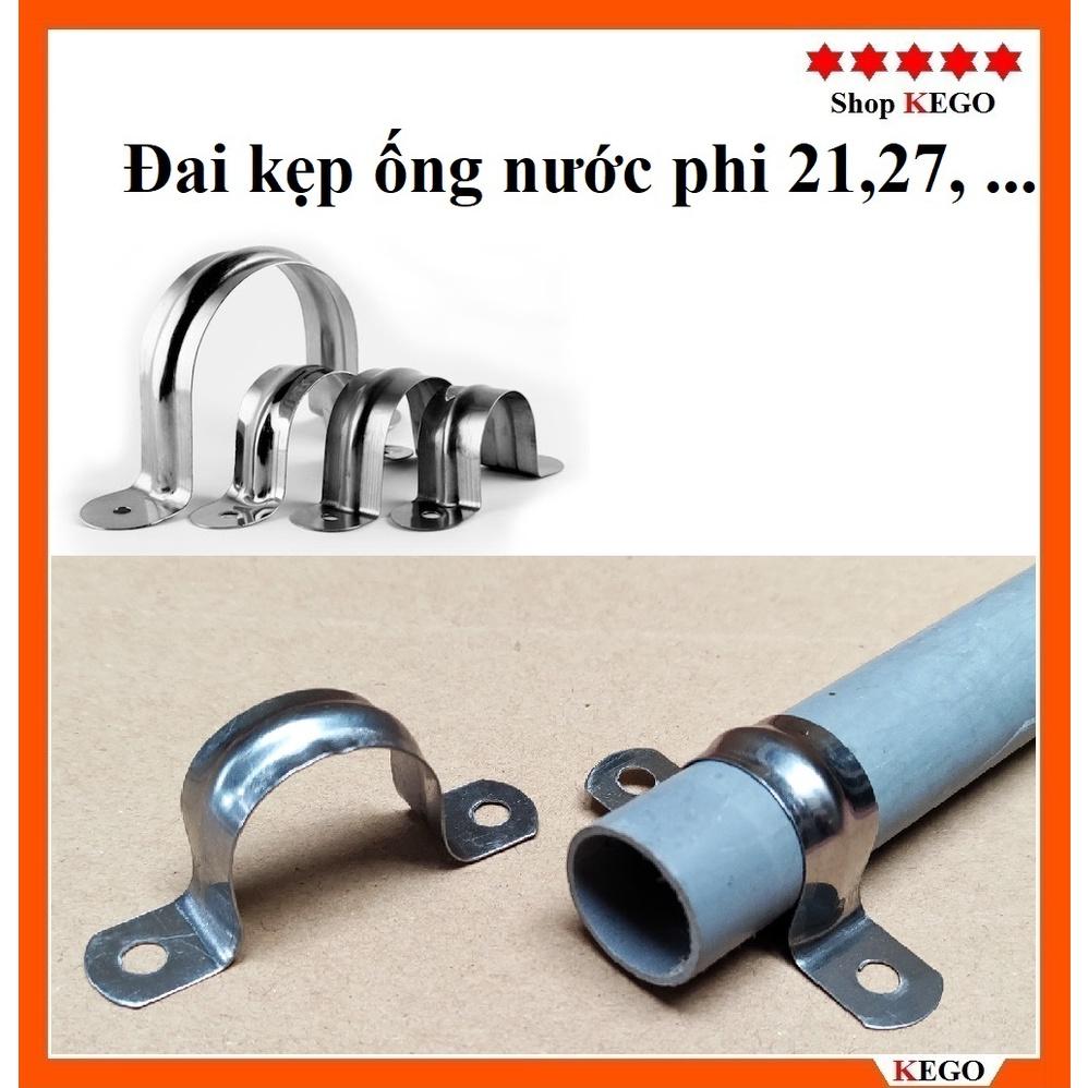 COMBO 10 Đai ống nhựa, đai treo ống, cố định ống nước các cỡ ống phi 21, 27, ......