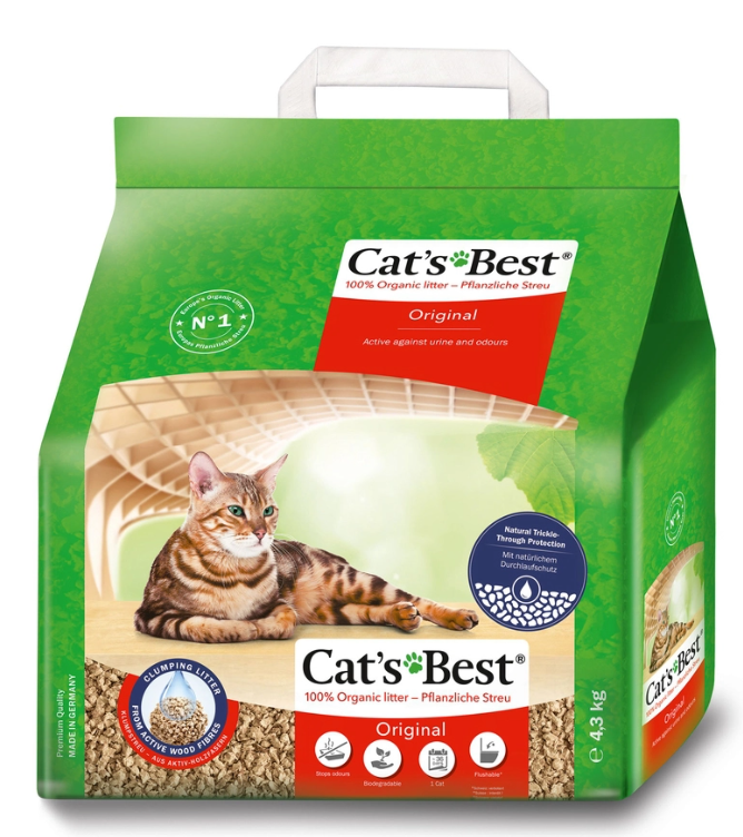 CAT BEST Original 10L- Cát Vệ Sinh Hữu Cơ Vón Cục_Khử mùi và Vi Trùng cho MÈO