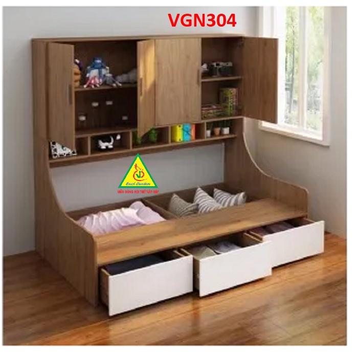 Giường ngủ đơn giản theo phong cách hiện đại VGN303 - Nội thất lắp ráp Viendong Adv