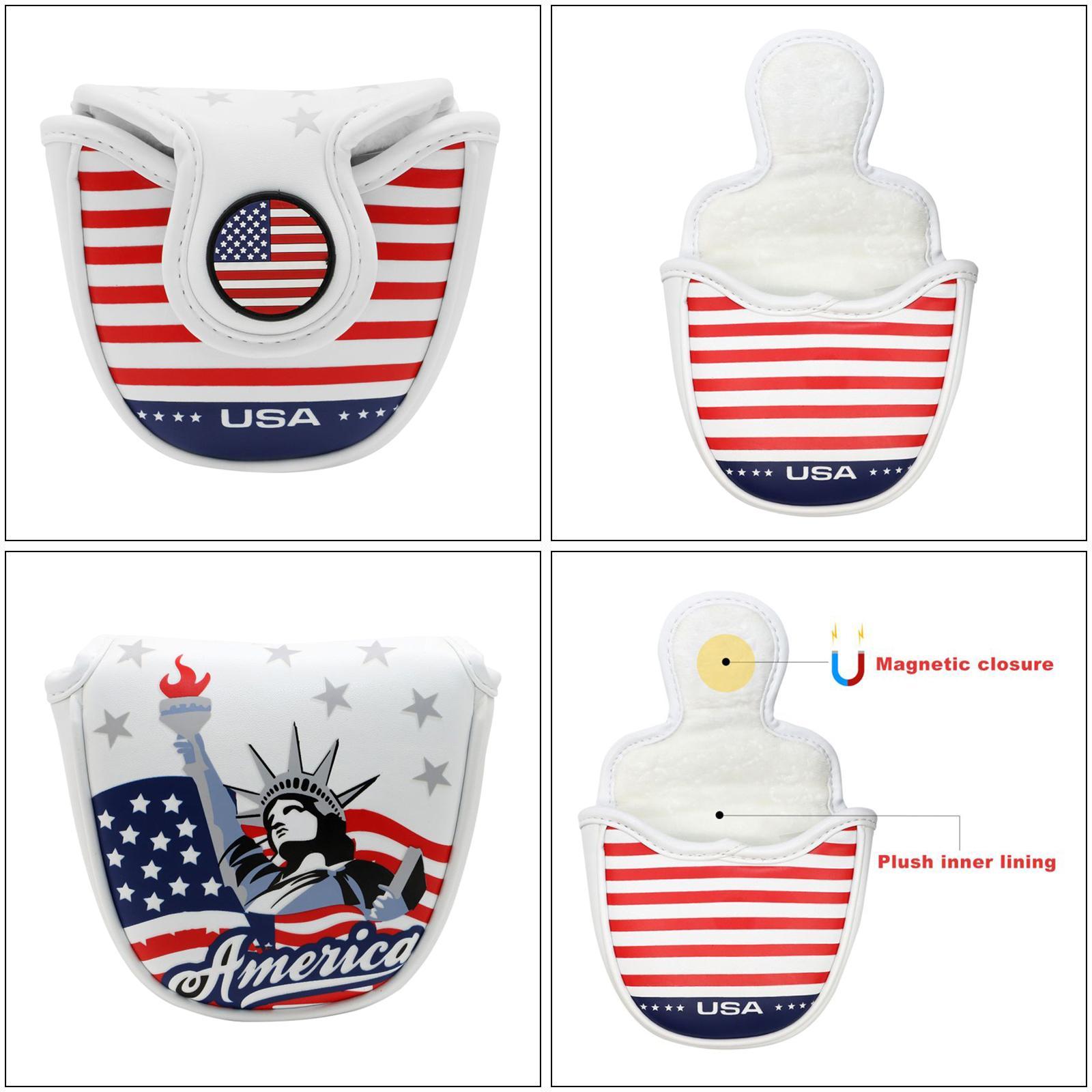 Club Headcover Golf Mallet Putter Head Cover Protector Accessories