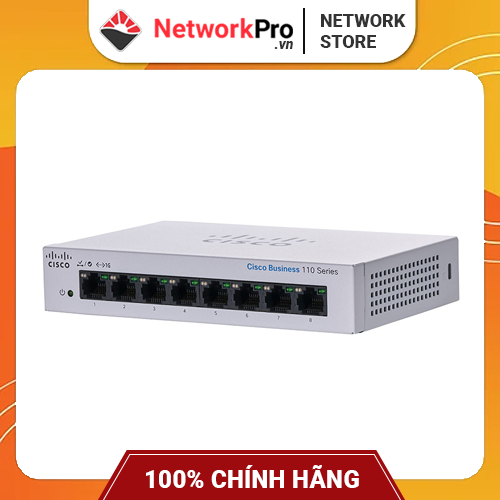 Switch Cisco Business CBS110-8T-D-EU Hàng Chính Hãng | 08 Port GE