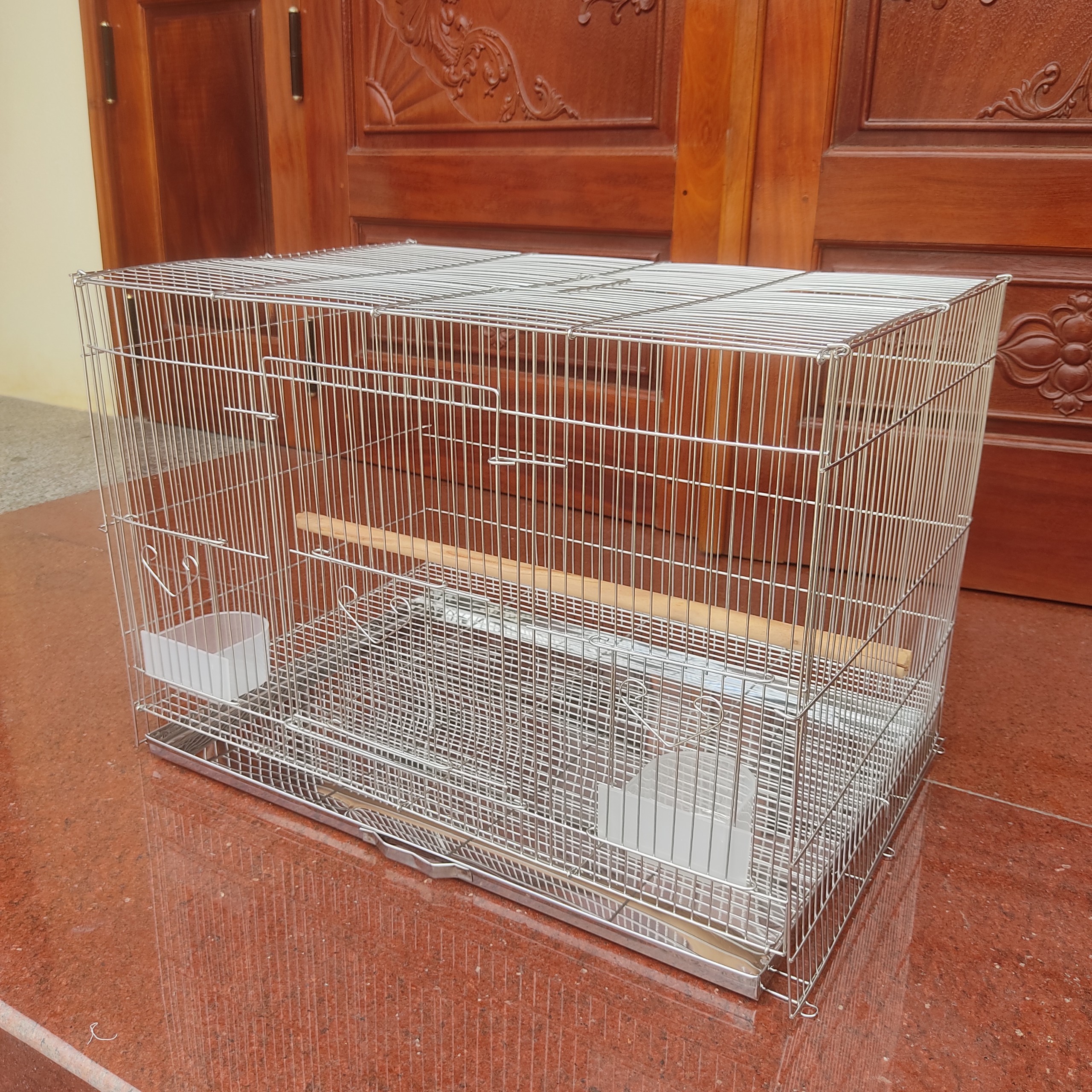 Ồng Nuôi Chim Nhỏ Inox HÀNG CÔNG TY Lồng Tập Trung size 60 cm x40 cm x40 cm nuôi chim cảnh sinh sản