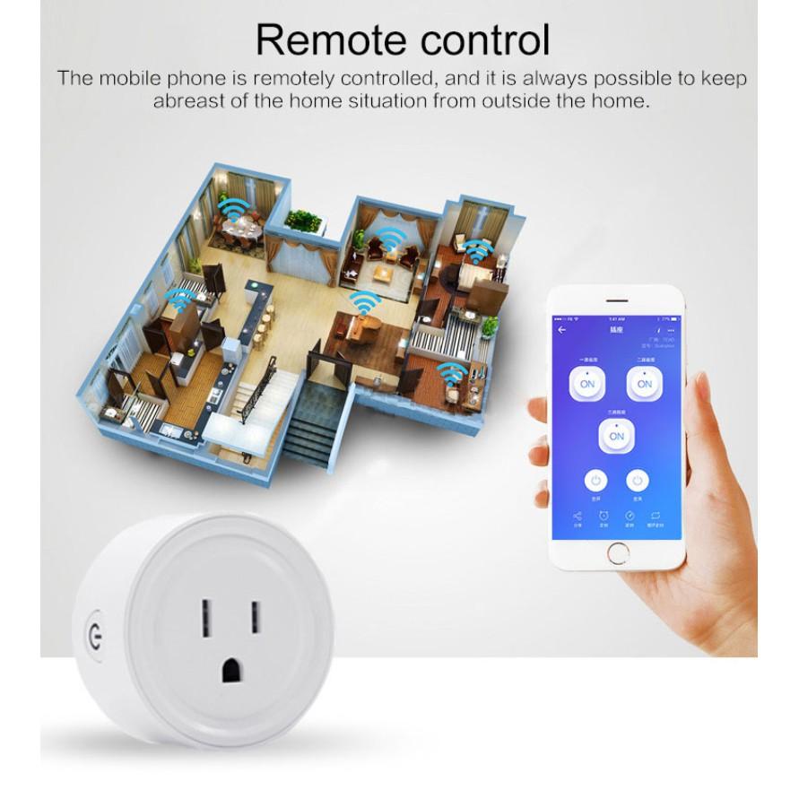 Ổ Cắm WiFi Thông Minh AC 10A, 90-265V. Điều Khiển Từ Xa Qua EWeLink APP, Làm Việc Với Alexa, Google Home, IFTTT