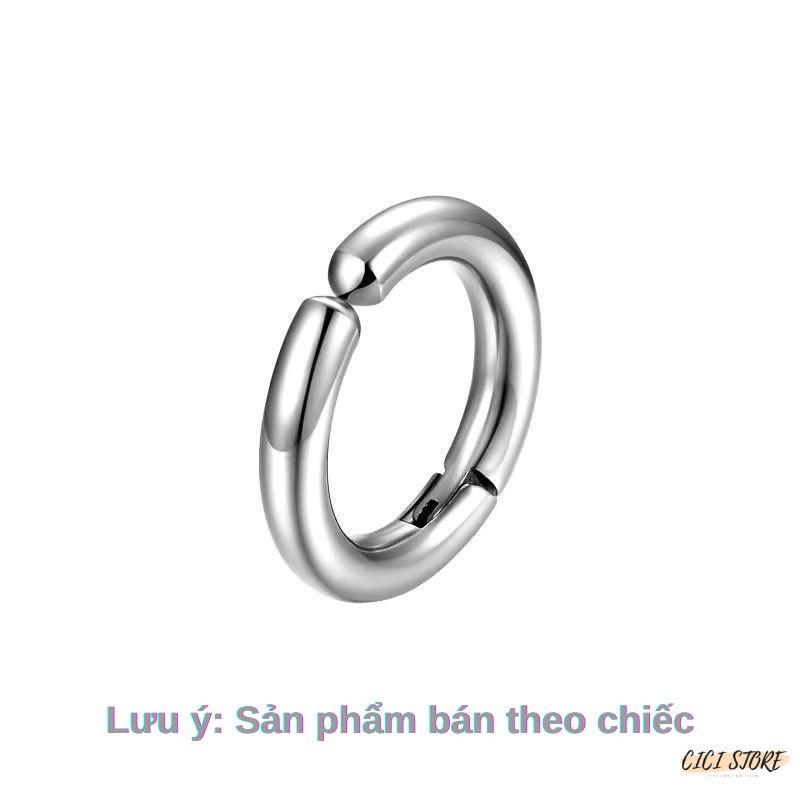 Khuyên tai kẹp tròn GIÁ 1 CHIẾC, khuyên mũi, môi không cần xỏ nam nữ unisex tròn Circle basic Bông tai Nam Nữ Maxshopdoc