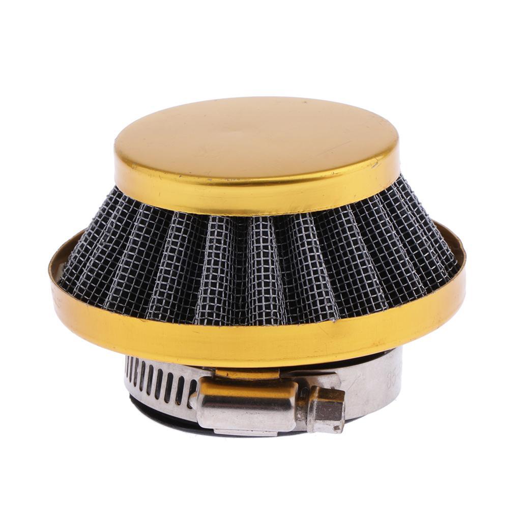 Air Filter Motorcycle Moped Motorbike 35mm Carburetor Inlet Intake Yellow