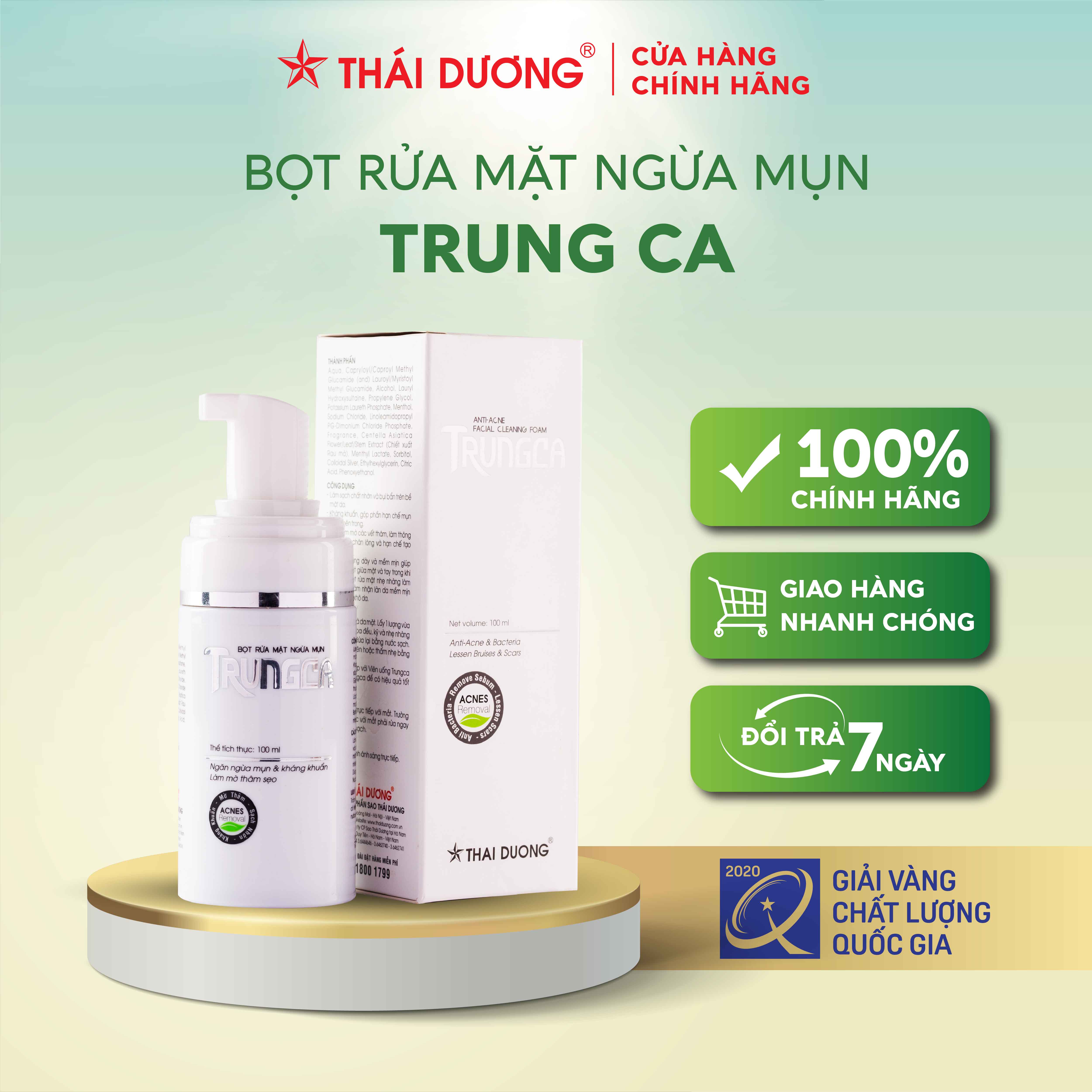 Sữa rửa mặt tạo bọt ngừa mụn TrungCa Sao Thái Dương 100g