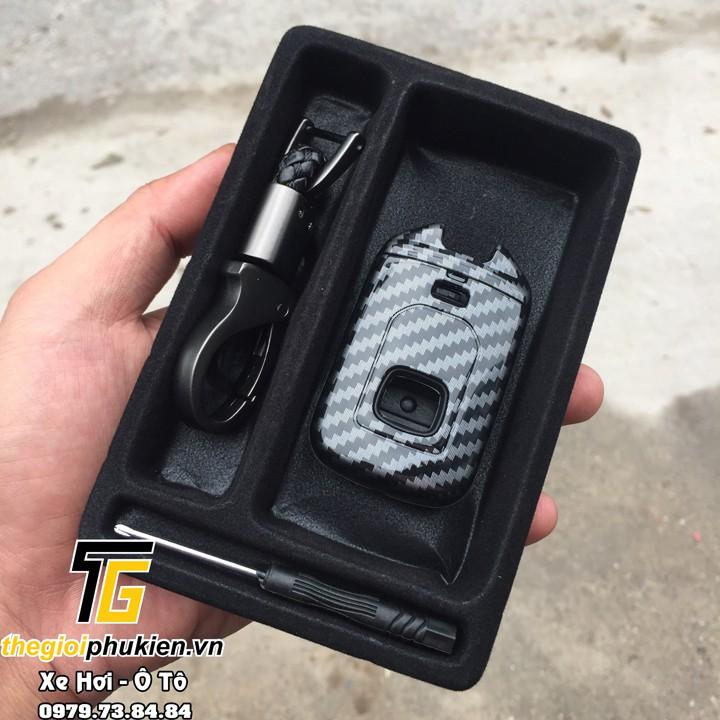 Ốp chìa khóa carbon bọc, bảo vệ chìa khóa xe Honda Civic 2016-2020, Honda City 2021 kèm móc đeo INOX